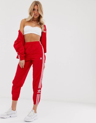 red adidas tracksuit pants