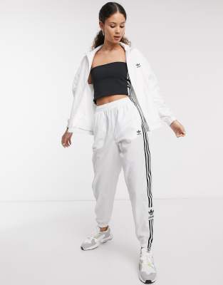 adidas white jogging pants