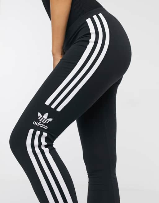 adidas Originals – Schwarze Leggings mit den drei Streifen in  Schlangenoptik