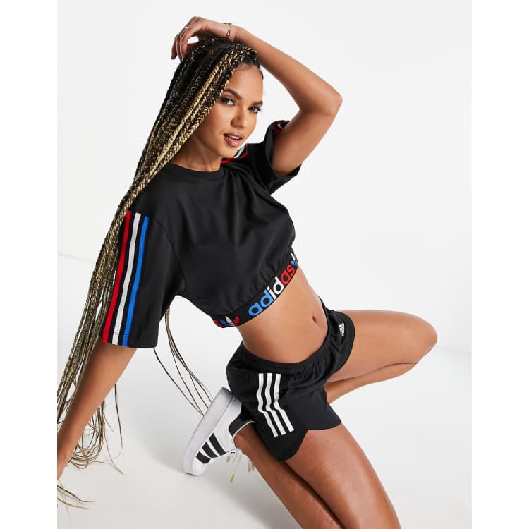 adidas SOCCER LS CROP クロップトップ ブラック Mサイズ adidas レディース アディダス W SOCCER LS CROP ロングスリーブ