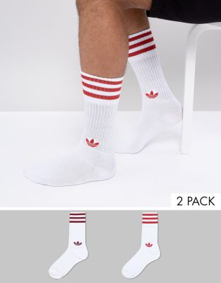 chaussette adidas rouge