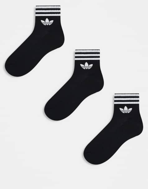 adidas Originals - adicolor - Lot de 3 paires de chaussettes à logo trèfle - Noir - view 1