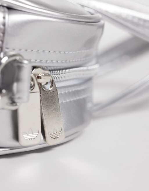adidas Originals Adicolor mini bowling bag in silver, 3 of 4