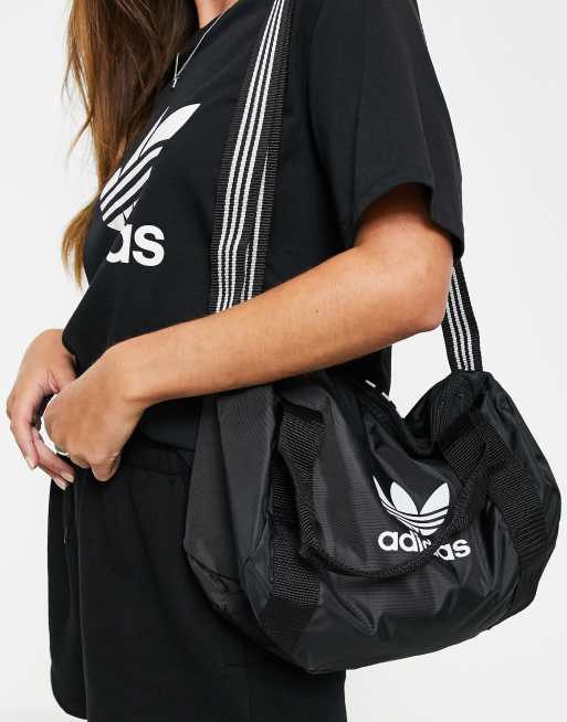 Adidas originals trefoil mini 2025 duffle bag in black