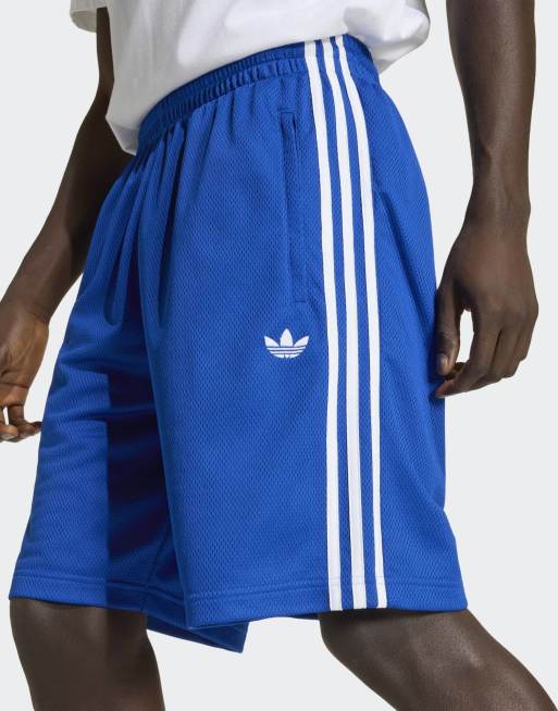 adidas Originals – Adicolor – Netzstoff-Shorts in College Royal /Weiß, 3 von 4