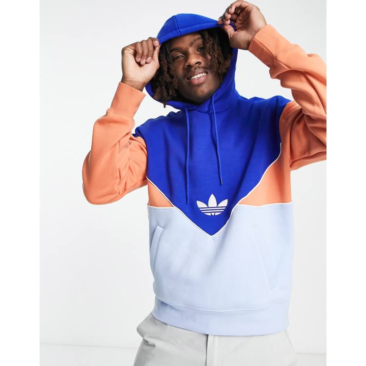 adidas Originals adicolor Next Colorado color block hoodie in blue