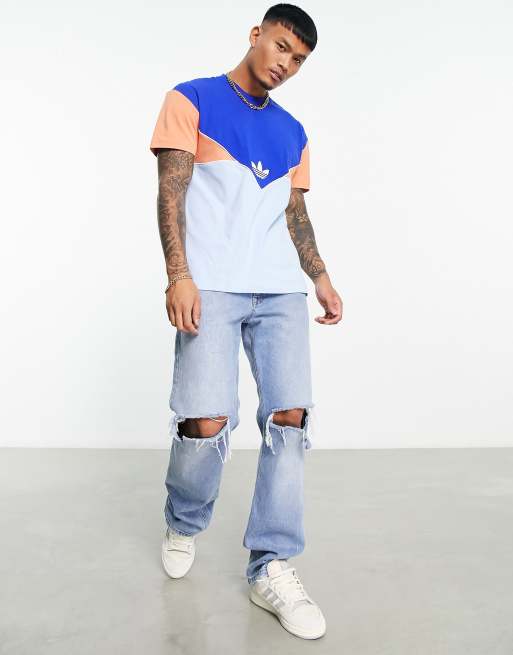 adidas Originals adicolor Next Colorado color block t shirt in