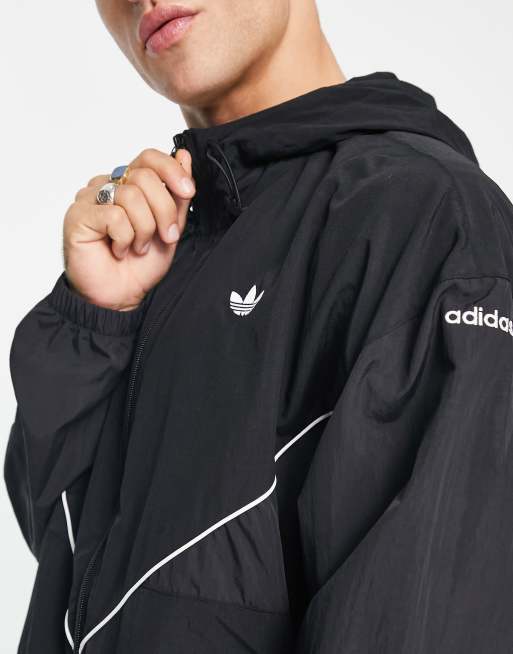 Bekwaam Gemeenten uitvoeren adidas Originals adicolor Next Colorado windbreaker in black | ASOS