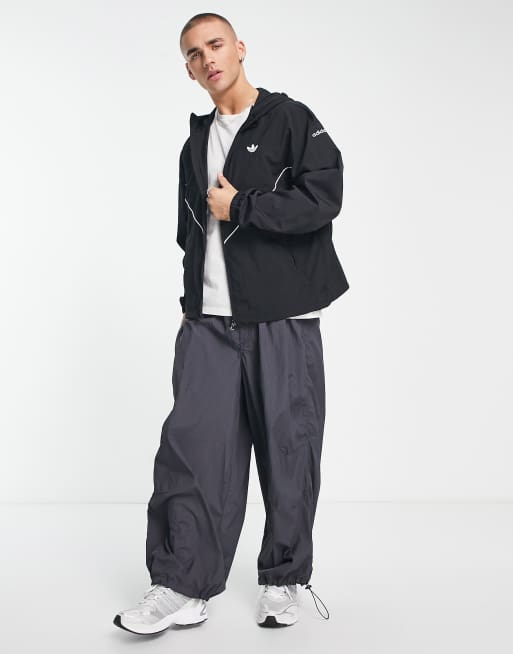 adidas Originals adicolor Colorado windbreaker in black ASOS