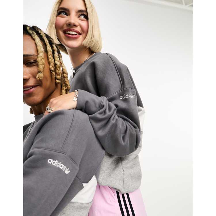 Felpa adidas rosa deals e grigia