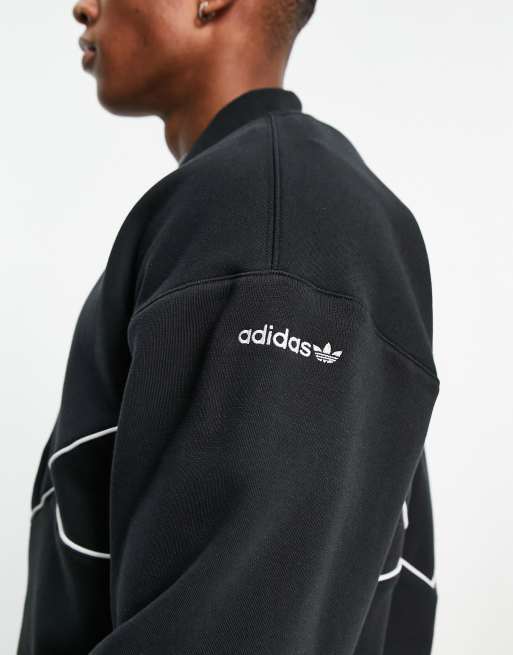 Adidas Originals Adicolor Next Colorado Half Zip Sweatshirt in Black