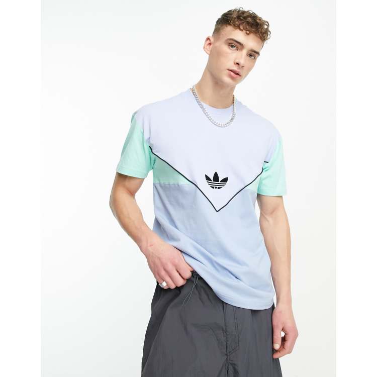 adidas Originals adicolor Next T Shirt in Grun und Blau ASOS