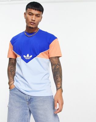 adidas Originals adicolor Next t-shirt in multi blue - ASOS Price Checker