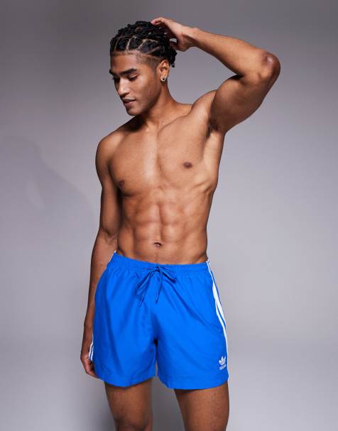 adidas Originals Adicolor swim shorts in blue
