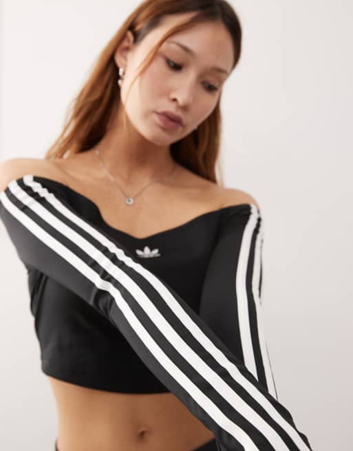 Off the shoulder adidas top outlet