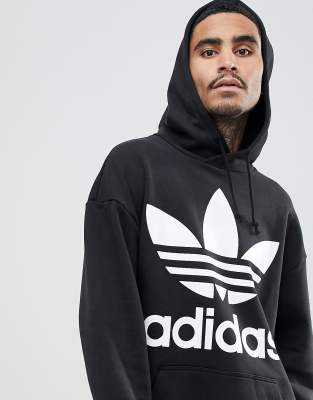 Black adidas oversized hoodie