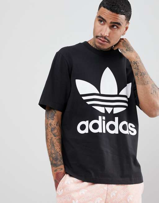 adidas Originals adicolor Oversized T Shirt In Boxy Fit In Black CW1211