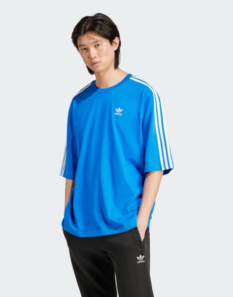 adidas Originals Adicolor oversized tee in blue - view 1