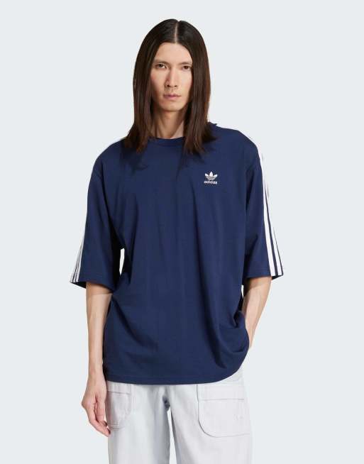 adidas Originals Adicolor oversized tee in night indigo