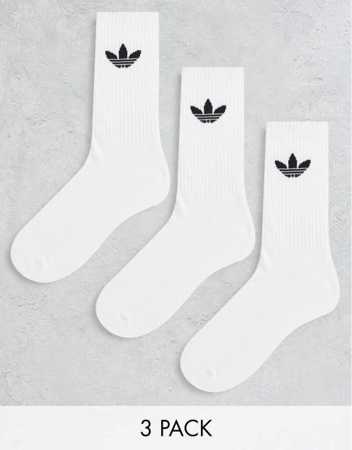 adidas Originals - adicolor - Pakke med 3 par hvide ankelsokker med trekløver