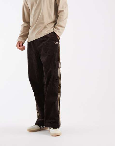 adidas Originals - Adicolor - Pantalon cargo en velours côtelé - Café aurore - view 1