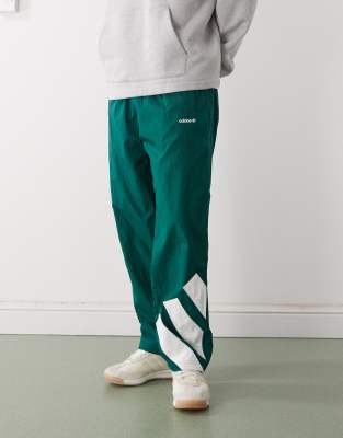 adidas Originals - Adicolor - Pantalon de survêtement color block - Vert universitaire et blanc