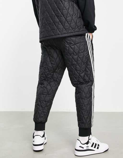 adidas Originals adicolor Pantalon de survetement matelasse a trois bandes Noir