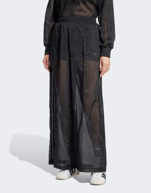 adidas Originals - Adicolor - Pantaloni sportivi neri trasparenti