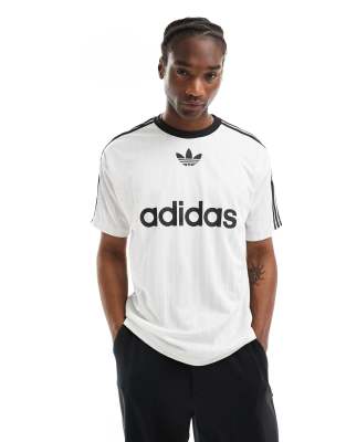 adidas Originals Adicolor poly crewneck T-shirt in white | ASOS