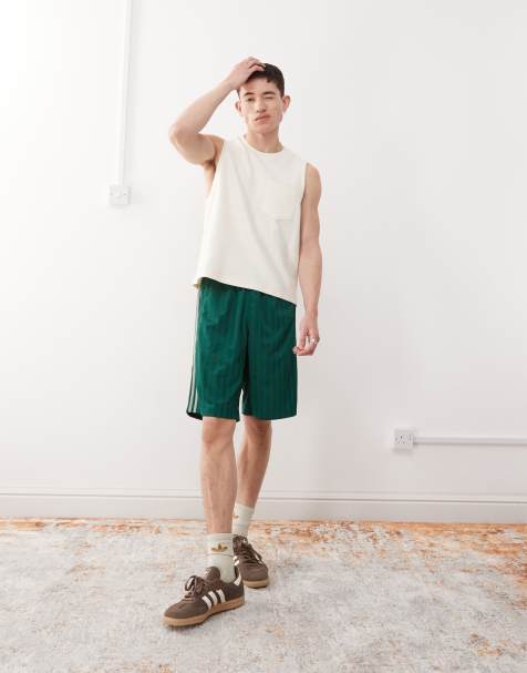 adidas Originals Adicolor poly shorts in collegiate green - view 1