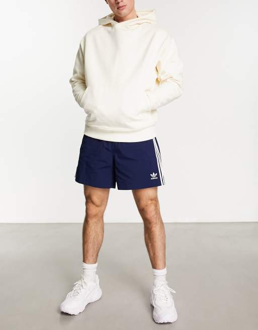 Adidas 3 stripe poly shorts sales