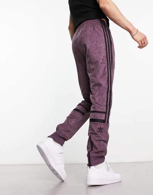 adidas Originals Adicolor polyester blend three stripe joggers in ...