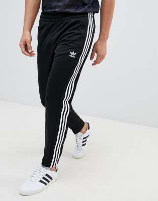 adidas originals joggers with poppers black