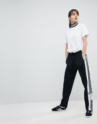 adidas popper trousers womens