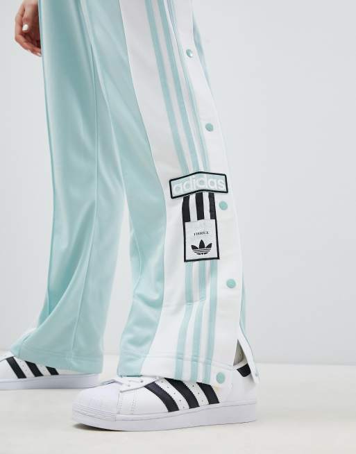 adidas Originals adicolor Popper Pants In Mint