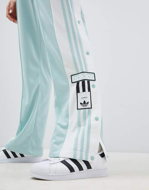 adidas Originals wide leg pant in mint, ASOS