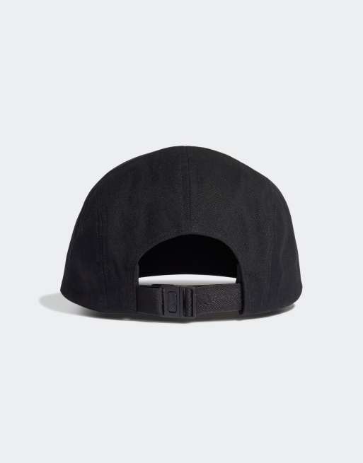 adidas Originals Adicolor premium 5 panel cap in black , 4 of 4