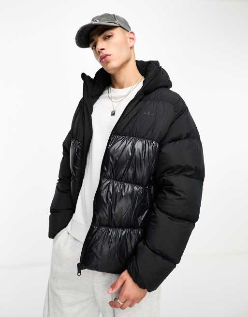 adidas Originals Adicolor puffer jacket in black | ASOS