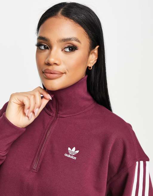 Adidas women's half zip sweatshirt cheap