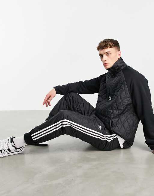 adidas Originals adicolor quilted track pants in black