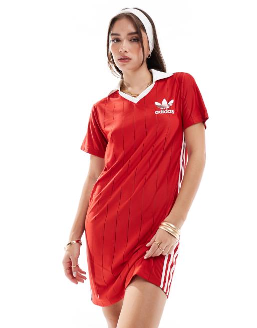 Robe adidas rouge best sale