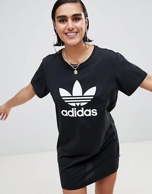 adidas Originals - adicolor - Robe t-shirt à logo trèfle