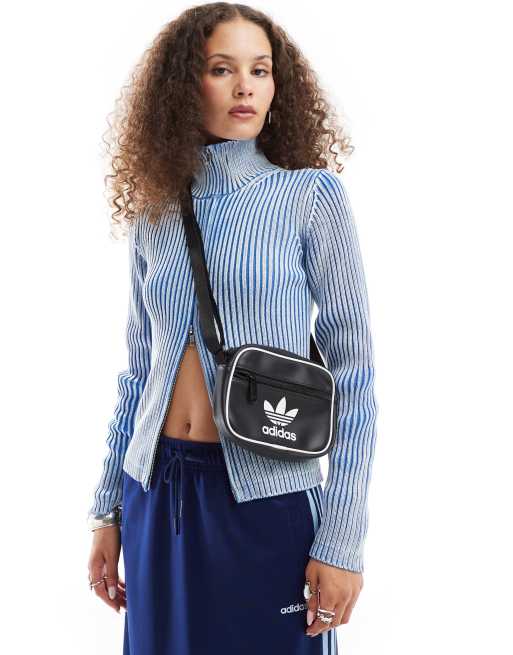 adidas Originals Adicolor round bag in black with trefoil