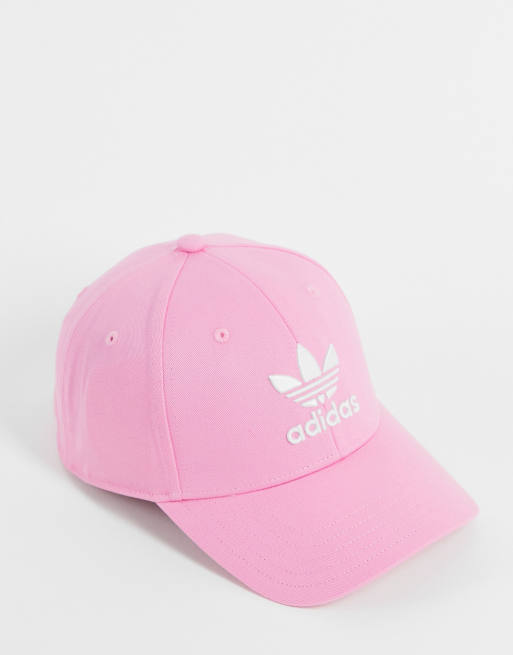 adidas Originals – adicolor – Różowa czapka z daszkiem i logo Trefoil