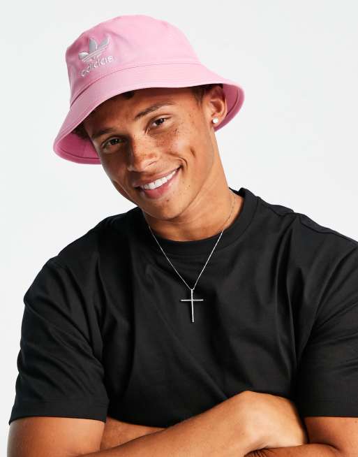 adidas Originals – adicolor – Różowy kapelusz typu bucket z logo Trefoil