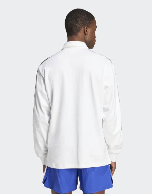 adidas Originals Adicolor rugby polo shirt in white | ASOS