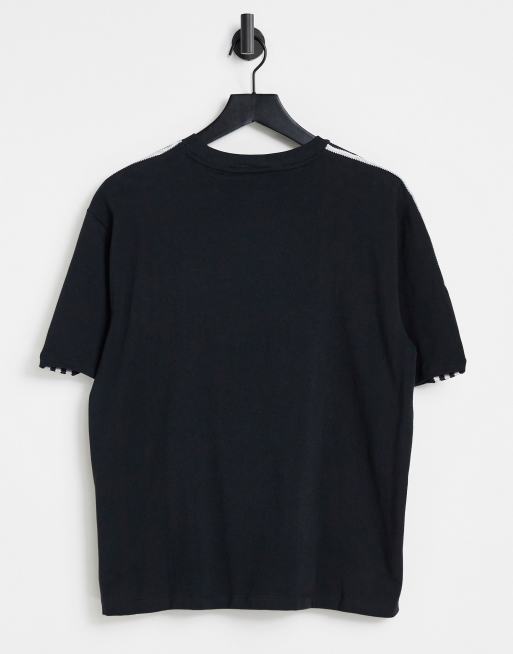 Adidas originals adicolor three stripe jersey in black online