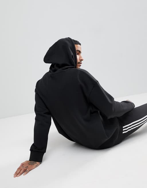 adidas Originals – adicolor – Schwarzer Oversize-Kapuzenpullover, CW1246, 2 von 4