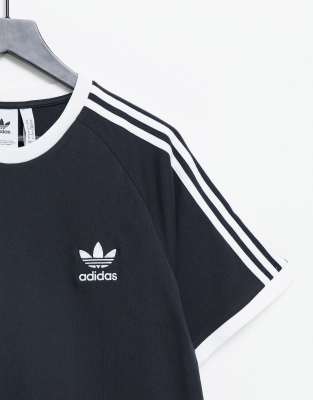 adidas t shirt weiß mit schwarzen streifen