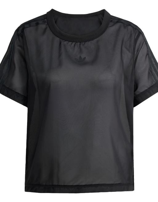 ★adidas originals★W ADICOLOR SHEER 3S TEE★追跡可 adidas Originals adicolor Sheer 3S Tee Women Casual Tee